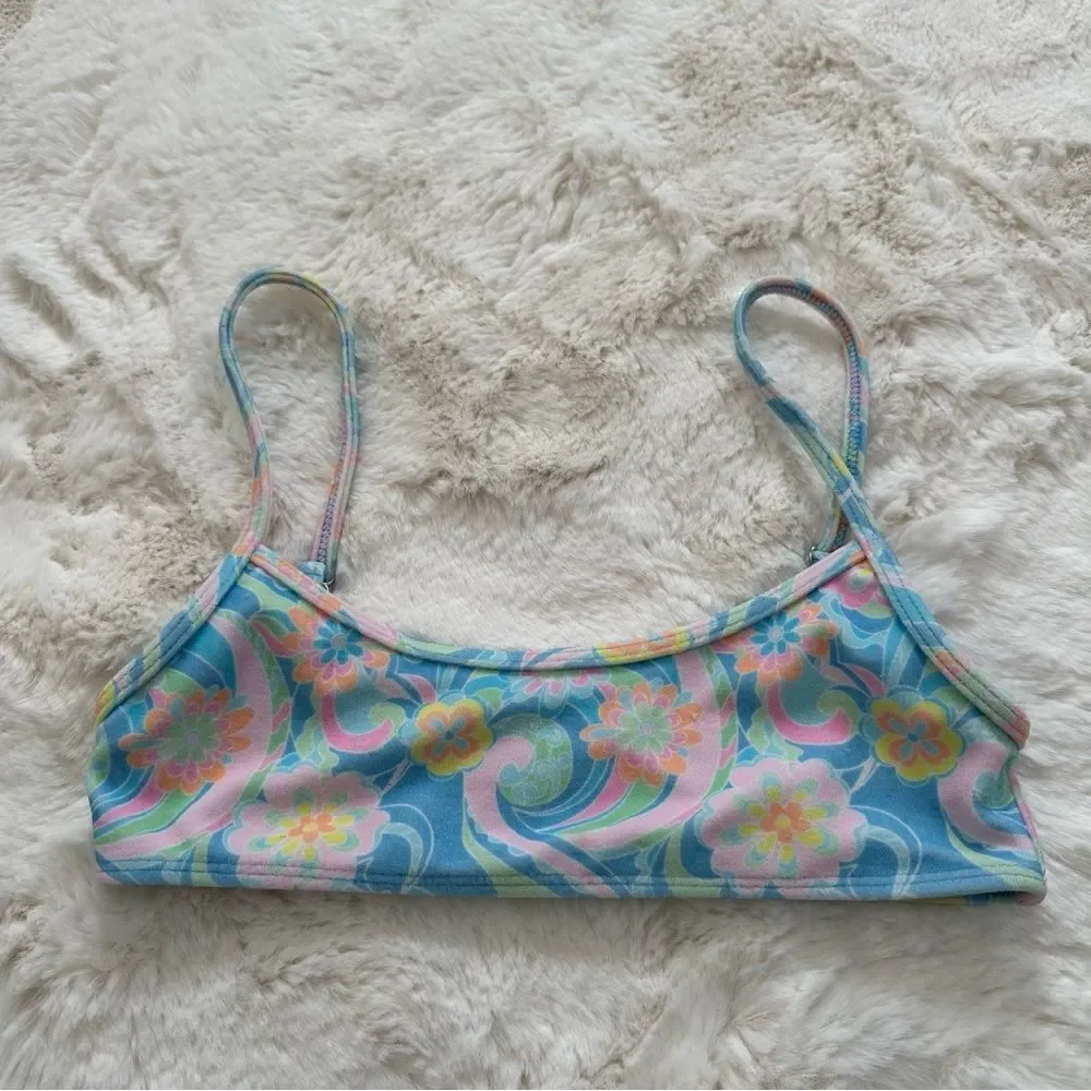 Frankie’s Bikinis Dallas Terry Bralette Bikini Top in Sunshower🐚🌸